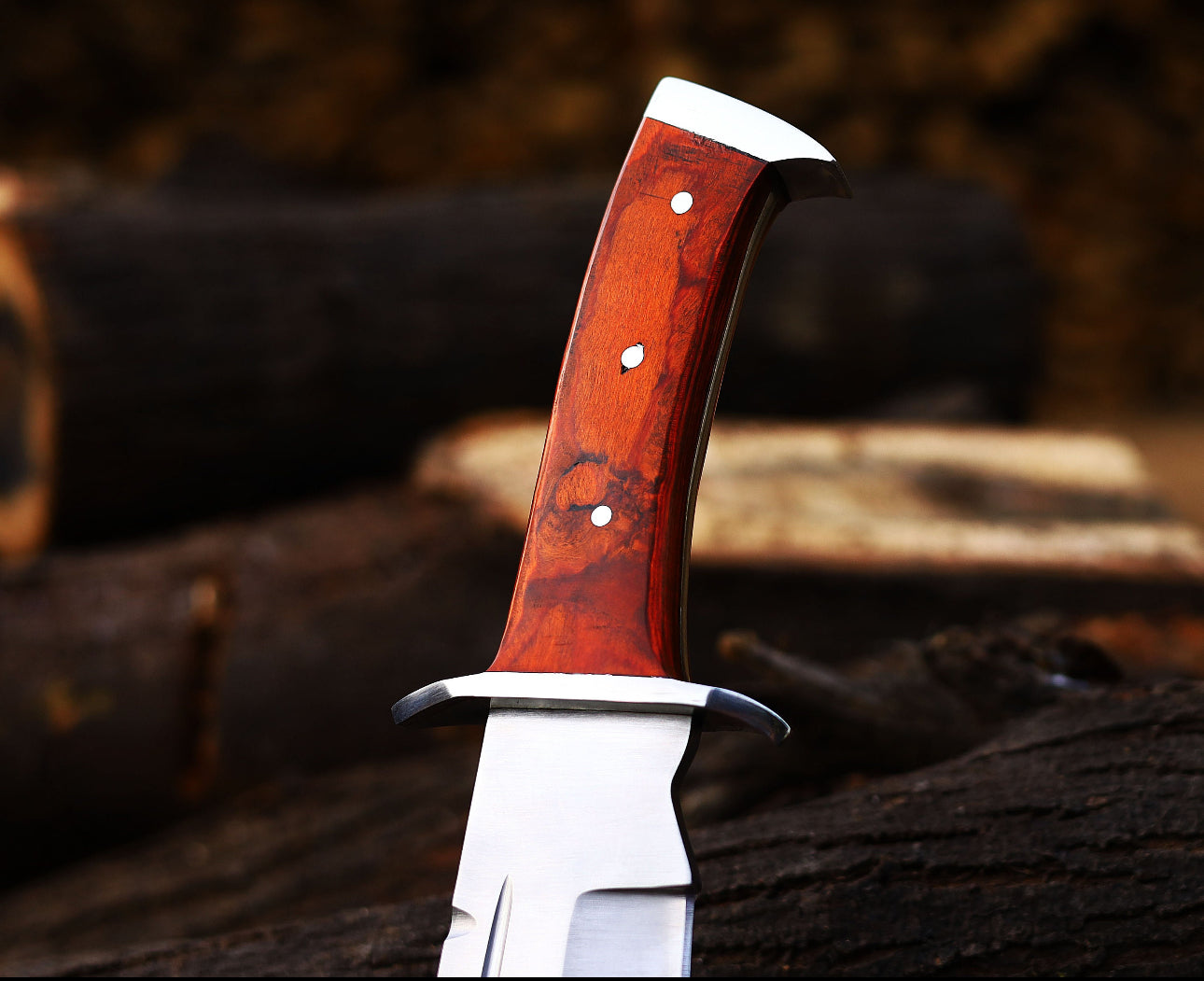 Handcrafted Rambo-Style Machete | Stainless Steel Hunting & Survival Knife with Wood Handle