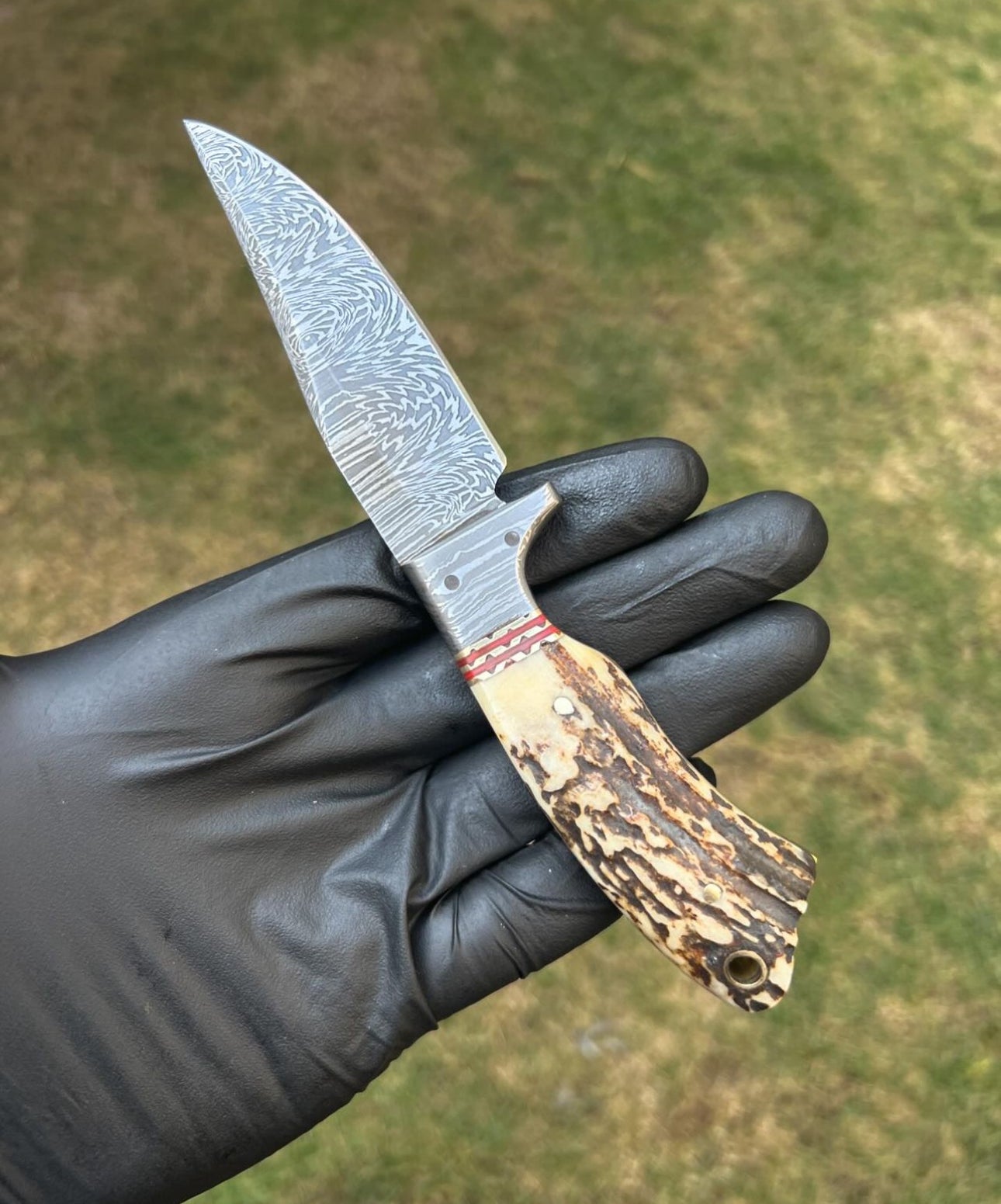 Handmade Damascus Steel Fixed Blade Hunting Knife