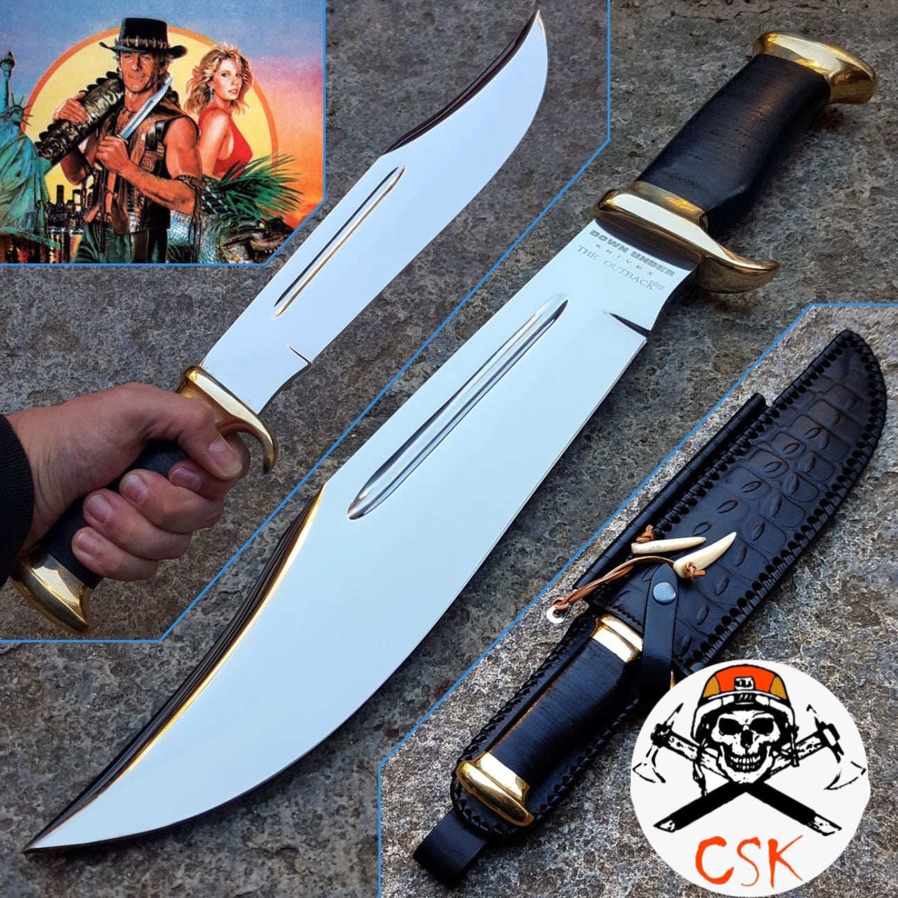 Crocodile Dundee Outback Inspired Knife-Premium Polished Blade