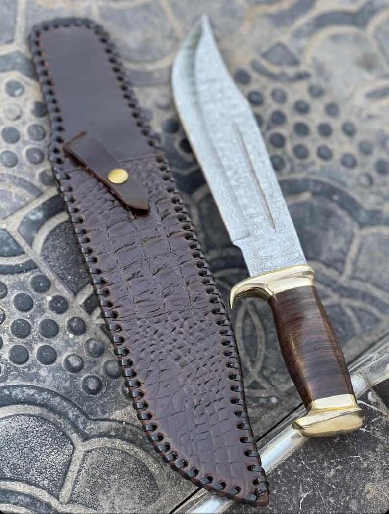 Crocodile Dundee Outback Inspired Knife-Premium Damascus Blade