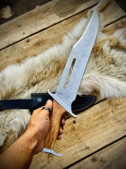 Handmade Survival Rambo Bowie Knife