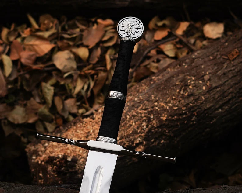 Custom Handmade Witcher Sword, Wild Hunt Geralt of Rivia Limited edition White Wolf Monster Slayer Sword, Replica Swords