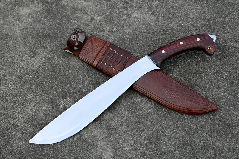 Long Blade Machete-Hand forge machete knife-Ready to use-Full tang-sheath included