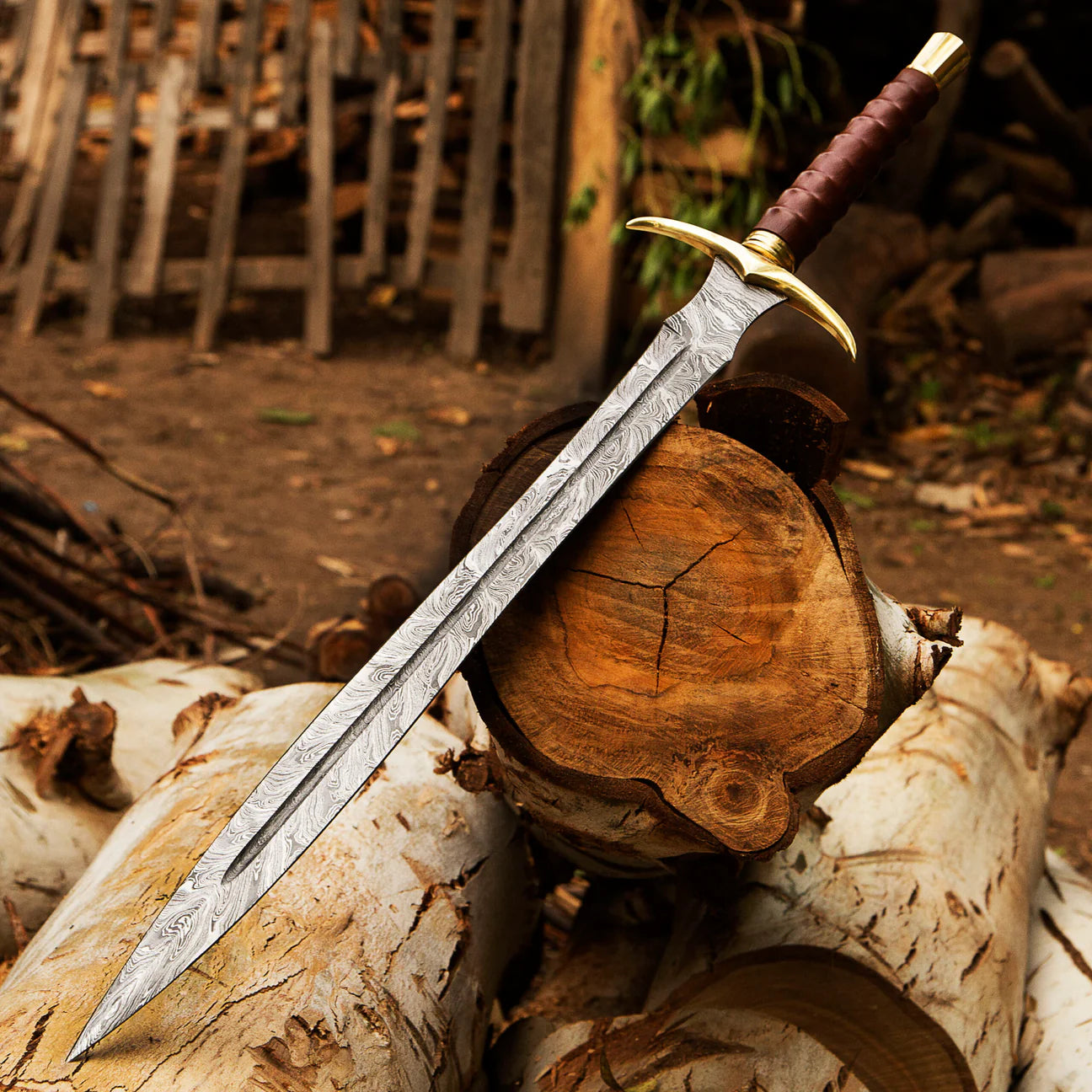 Custom Hand Forged Damascus Steel Viking Sword