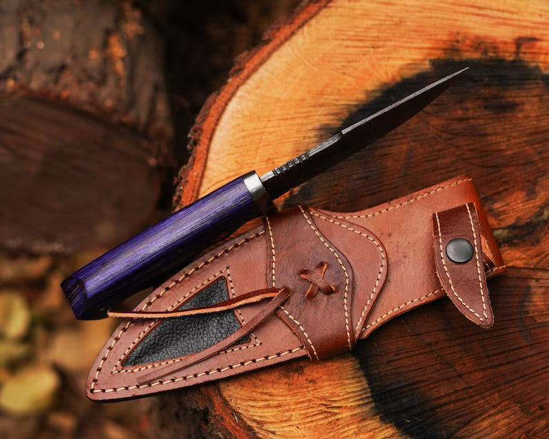 Bocat Damascus Steel Hunting Knife by cskforged