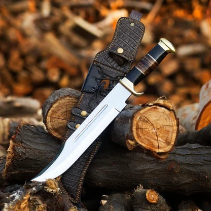 "Premium Handmade D2 Steel Crocodile Dundee Survival Knife"