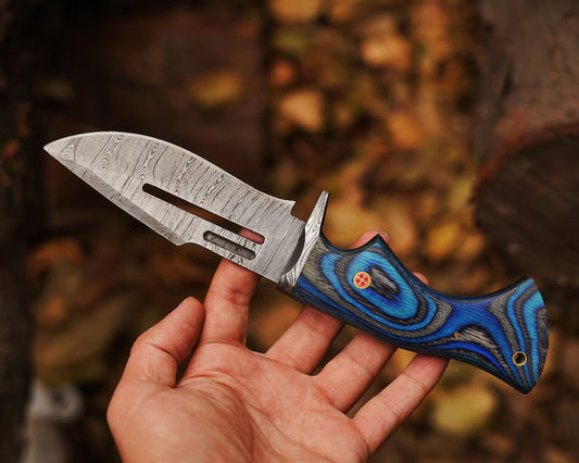 Bocat Damascus Steel Hunting Knife by cskforged