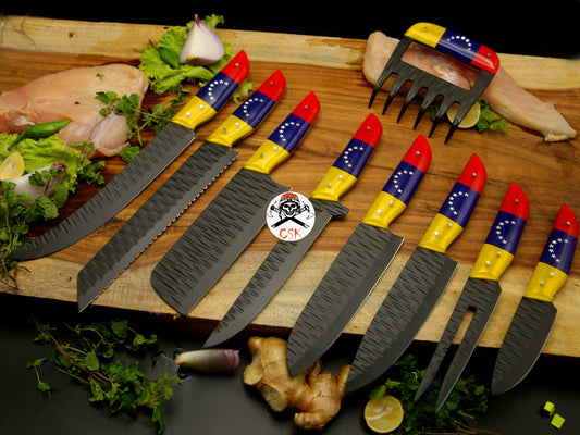 Custom Black Stainless Steel Chef Knives