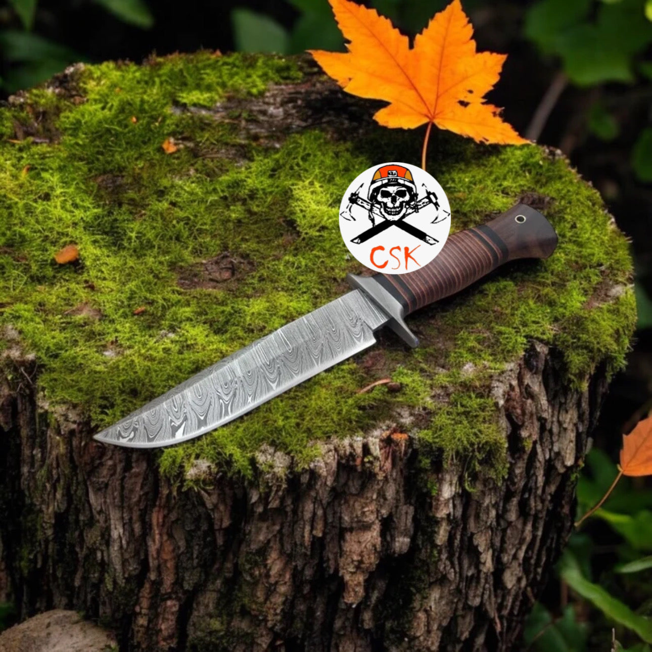 Timber Viper Damascus Steel Survival Knife