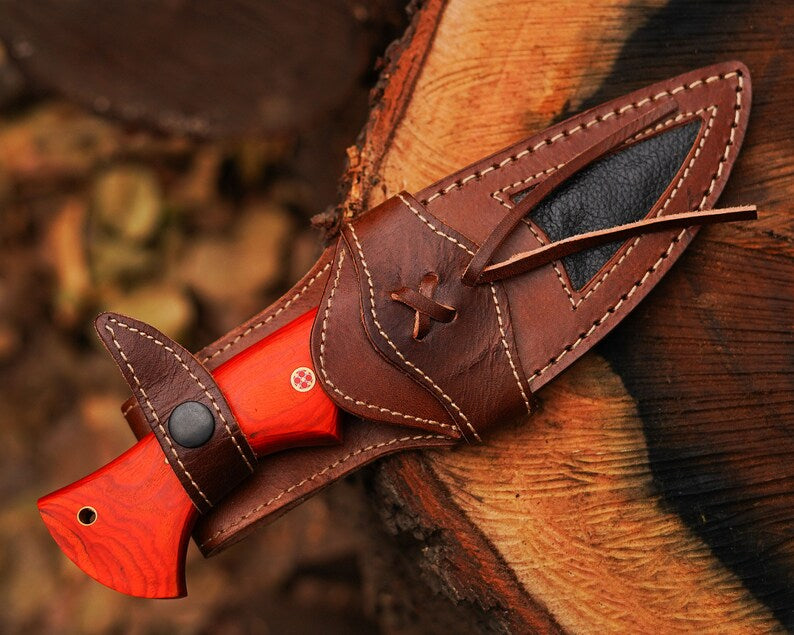 Bocat Damascus Steel Hunting Knife by cskforged