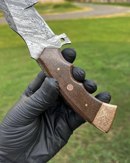 Damascus Hunting Buffalo knife