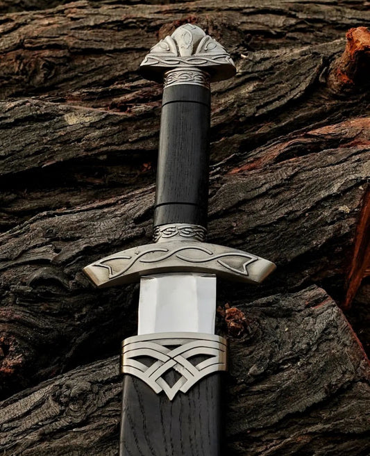 Hand Forged Steel Viking Sword Sharp Replica, Medieval Sword, Northmen Viking Sword With Scabbard Personalized Gift Groomsmen Gifts