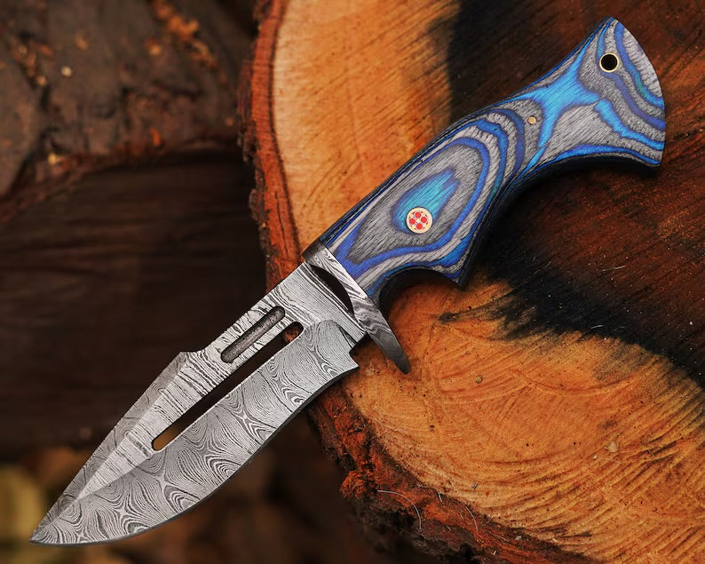 Bocat Damascus Steel Hunting Knife by cskforged