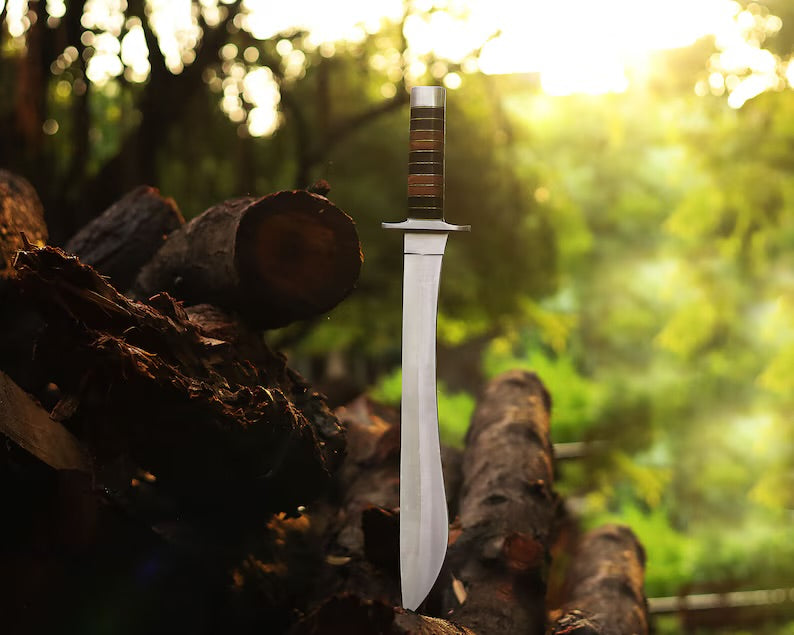 Hand Made J2 Steel Camping Knife, Multi Functional Outdoor Companion With Horn & Wood Handle