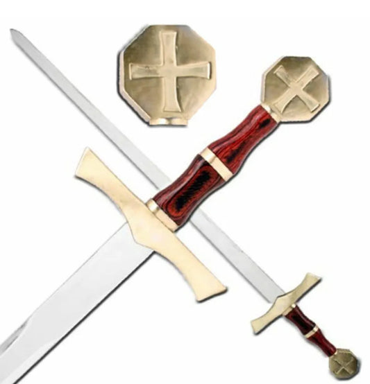 Battle Ready Medieval Crusader Holy Cross Knights Templar Real Long Sword 40"