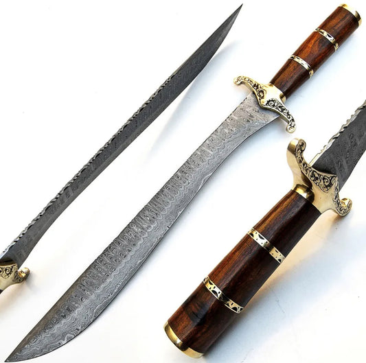 CUSTOM HANDMADE HAND FORGED DAMASCUS STEEL VIKING SWORD COMBAT SWORD