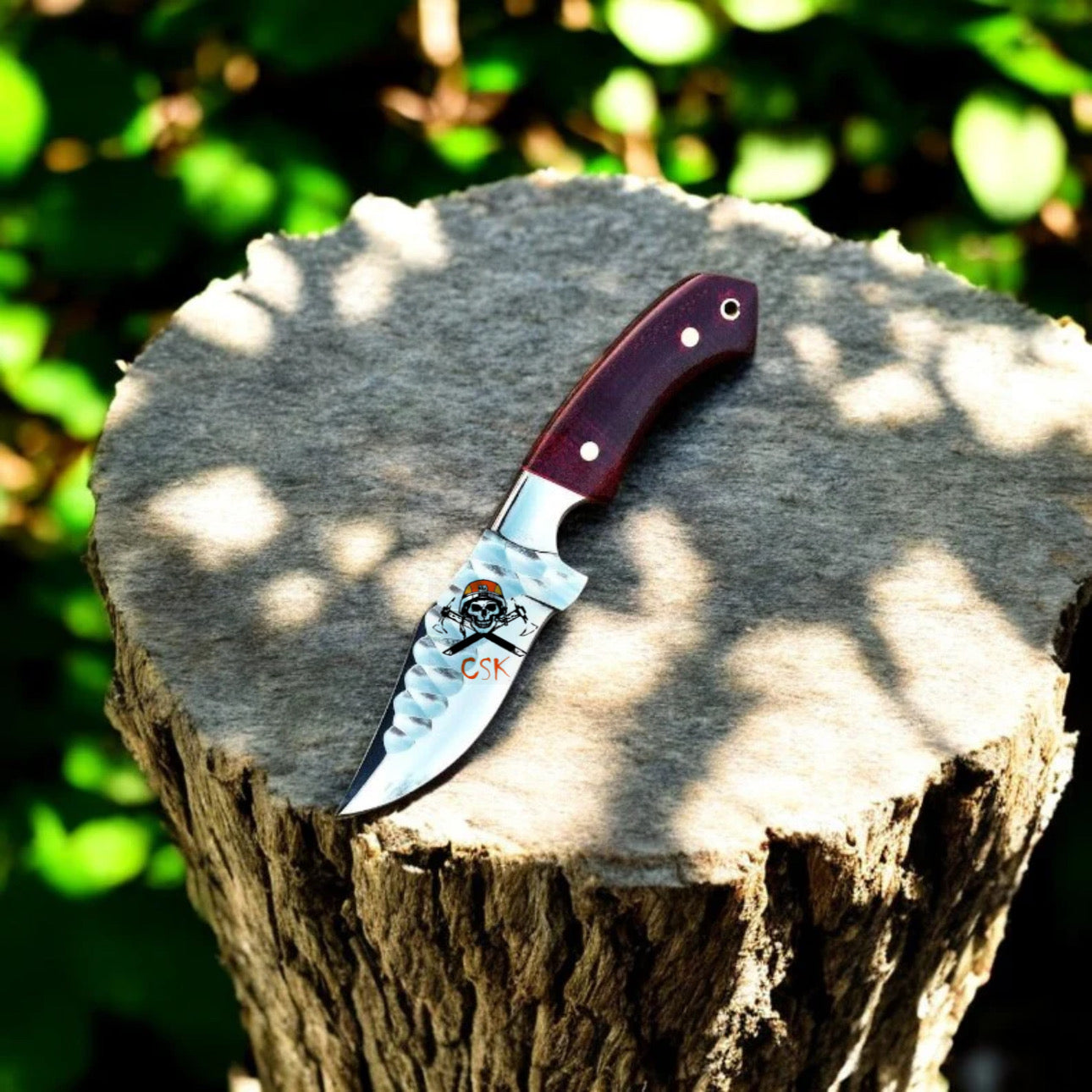 TrailPro Handmade Hunting Knife With Micarta Handle