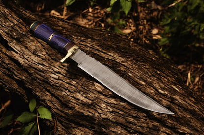 Custom Handmade Big Knife with Damascus Steel Blade