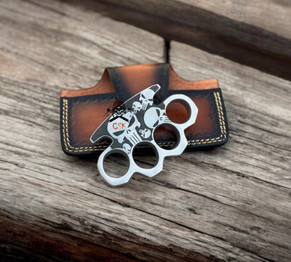 Punisher Skull Knuckle With Leather Case