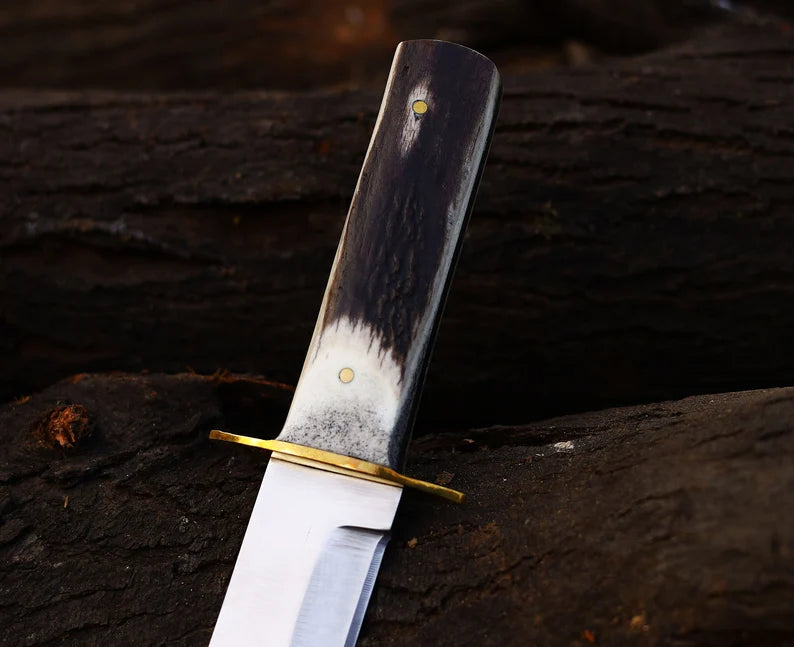 Antler Hunting Knife Handmade Stainless Steel Best Hunting Companion Knife