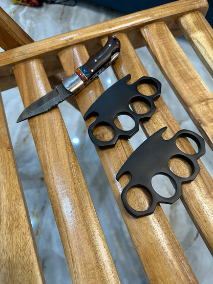 Handmade (2pcs) knuckles with Pocket folding knife Deal