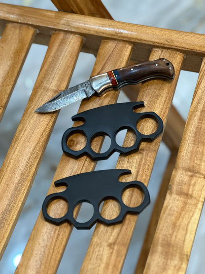 Handmade (2pcs) knuckles with Pocket folding knife Deal