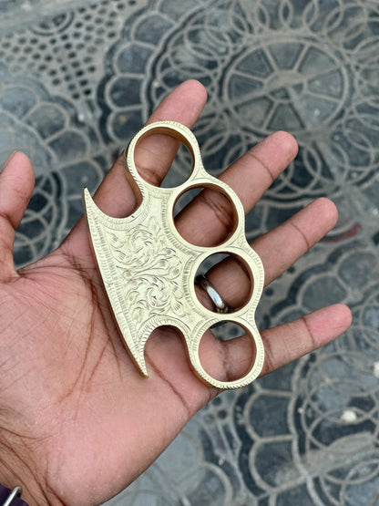 Premium Handmade Brass Engraved Knuckle