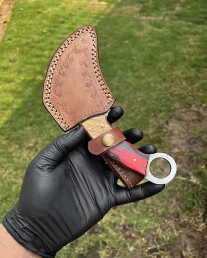 Damascus Karambit knife