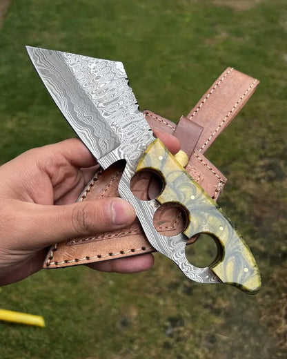 Damascus Knuckle Knife