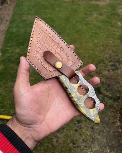 Damascus Knuckle Knife