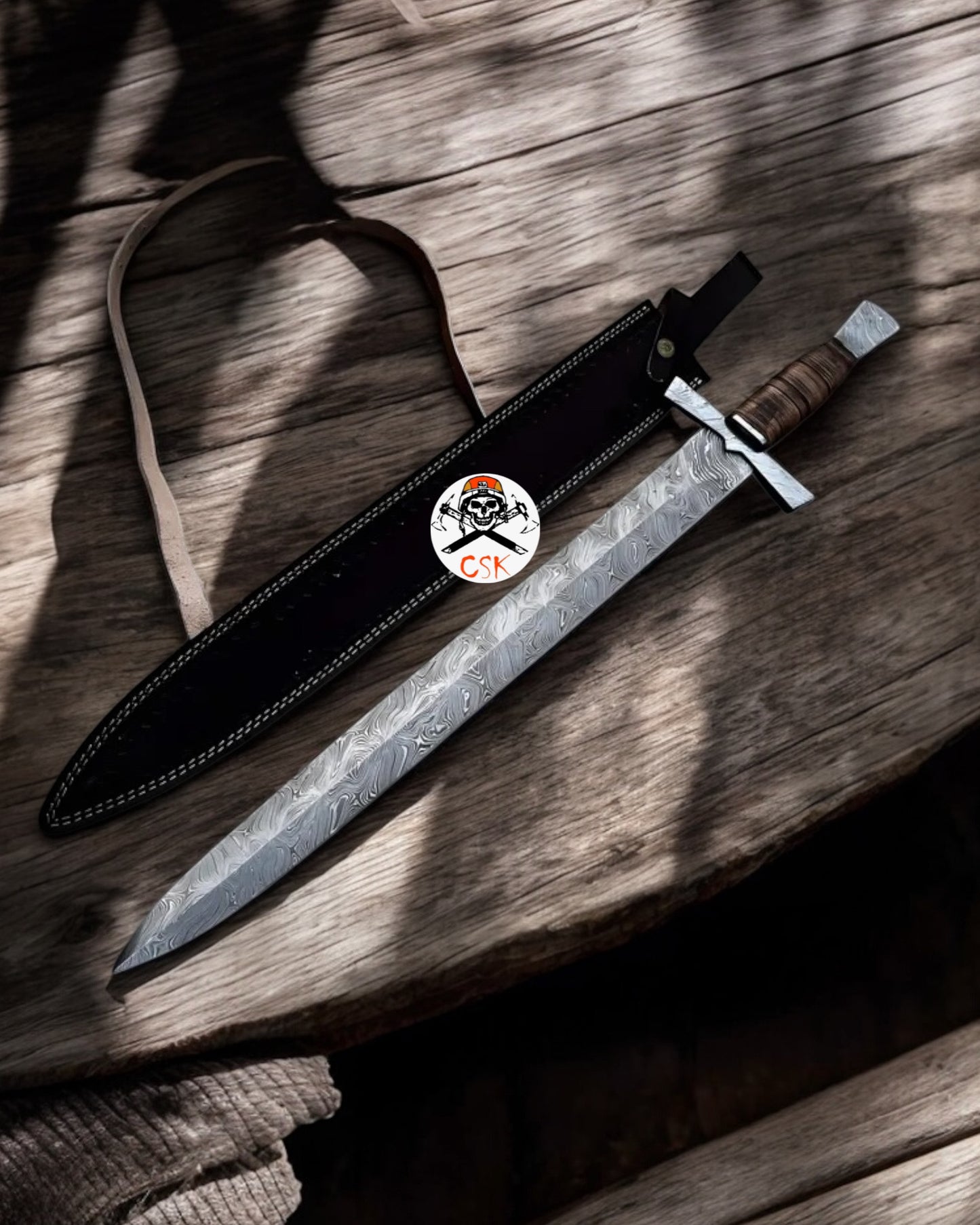 King Arthur & Hilt Medieval Handmade New Damascus Steel Sword