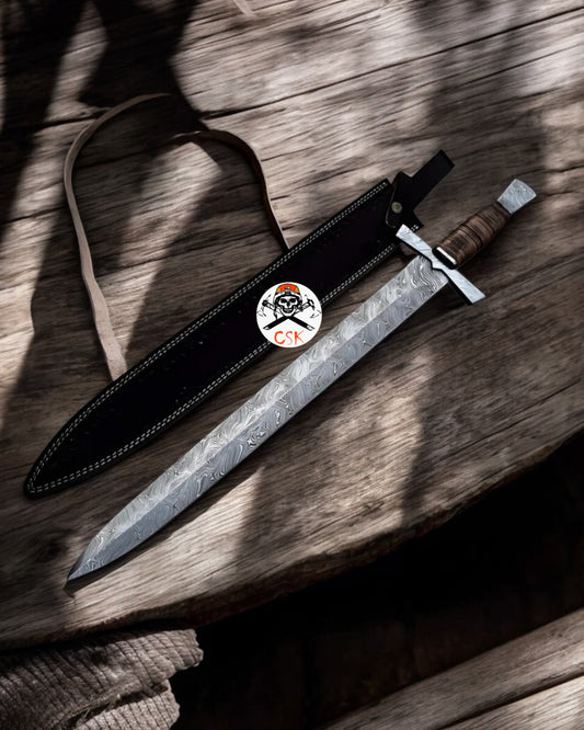 King Arthur & Hilt Medieval Handmade New Damascus Steel Sword