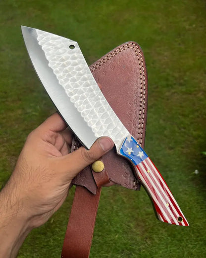 USA Flag  Meat Cleaver/Chopper knife