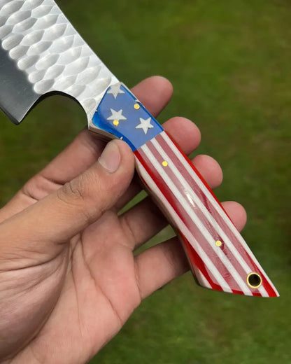 USA Flag  Meat Cleaver/Chopper knife