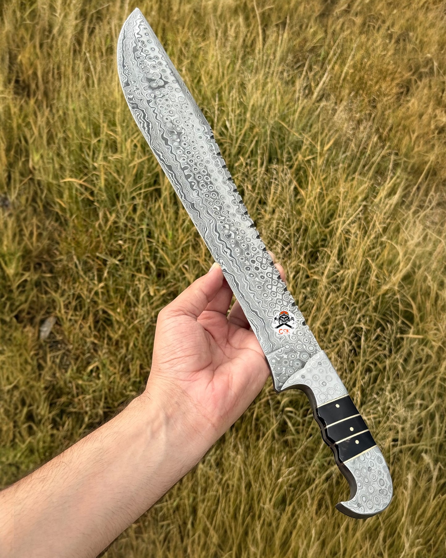 Jungle Viper Damascus Machete – Handmade Beast