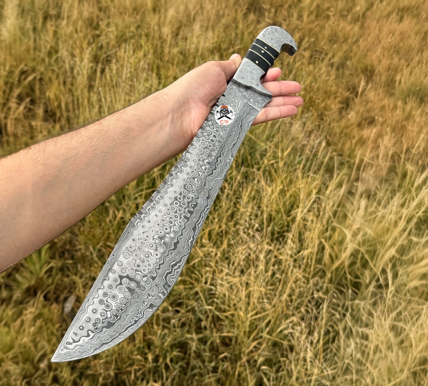 Jungle Viper Damascus Machete – Handmade Beast