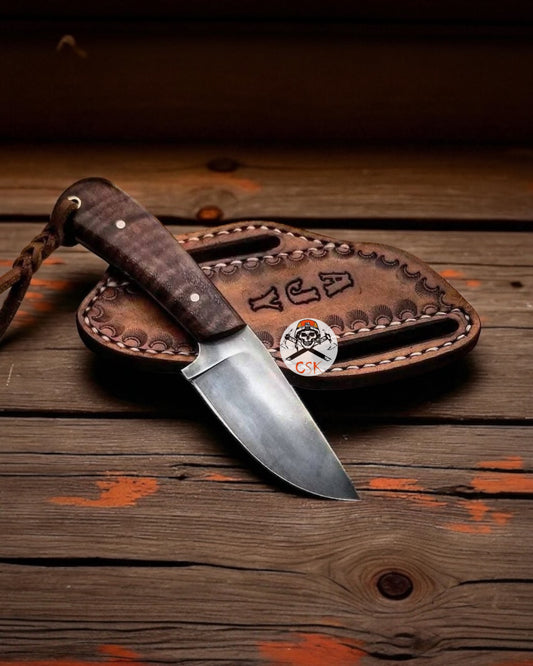 Wilderness Bushcraft Knife with Burl Rosewood Handle