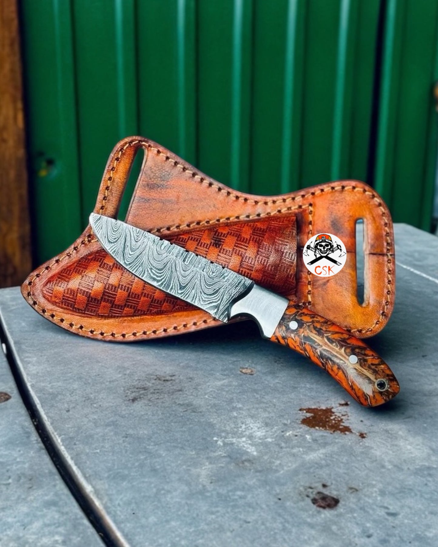PineCone Wild Cowboy Belt Knife With Western Sheath