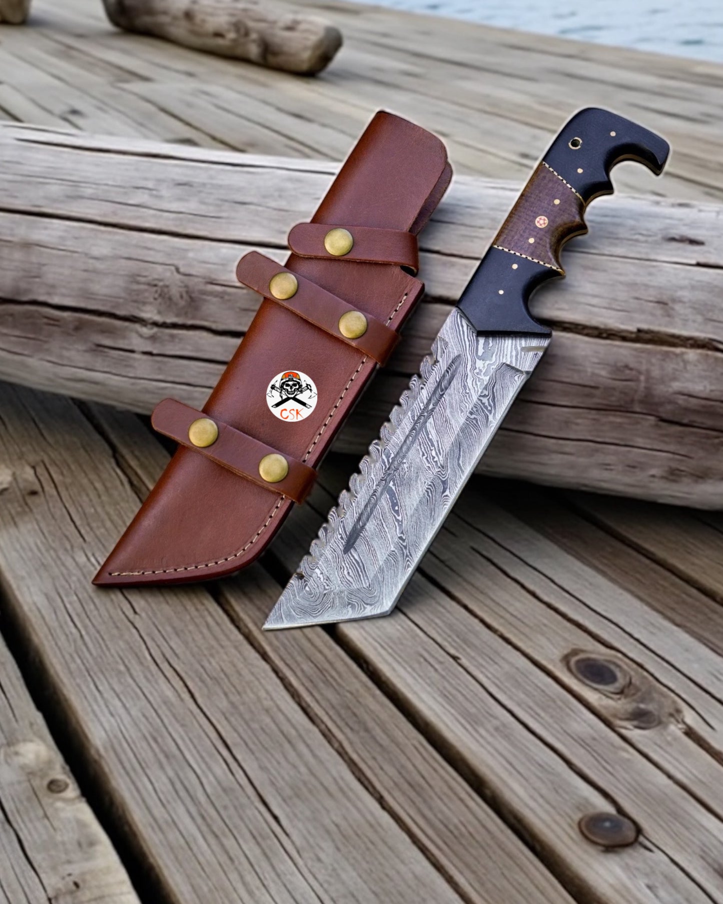 Handmade Damascus Steel Voyager Vanguard Hunting Knife