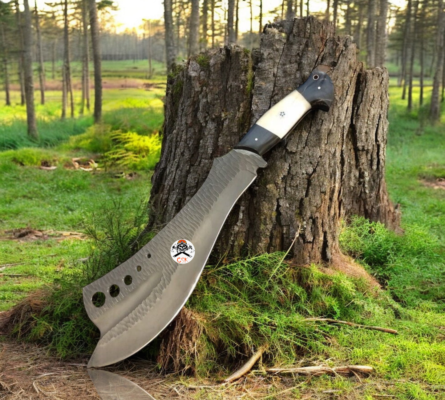 The Midnight Fang Machete: Black & White Handle Edition