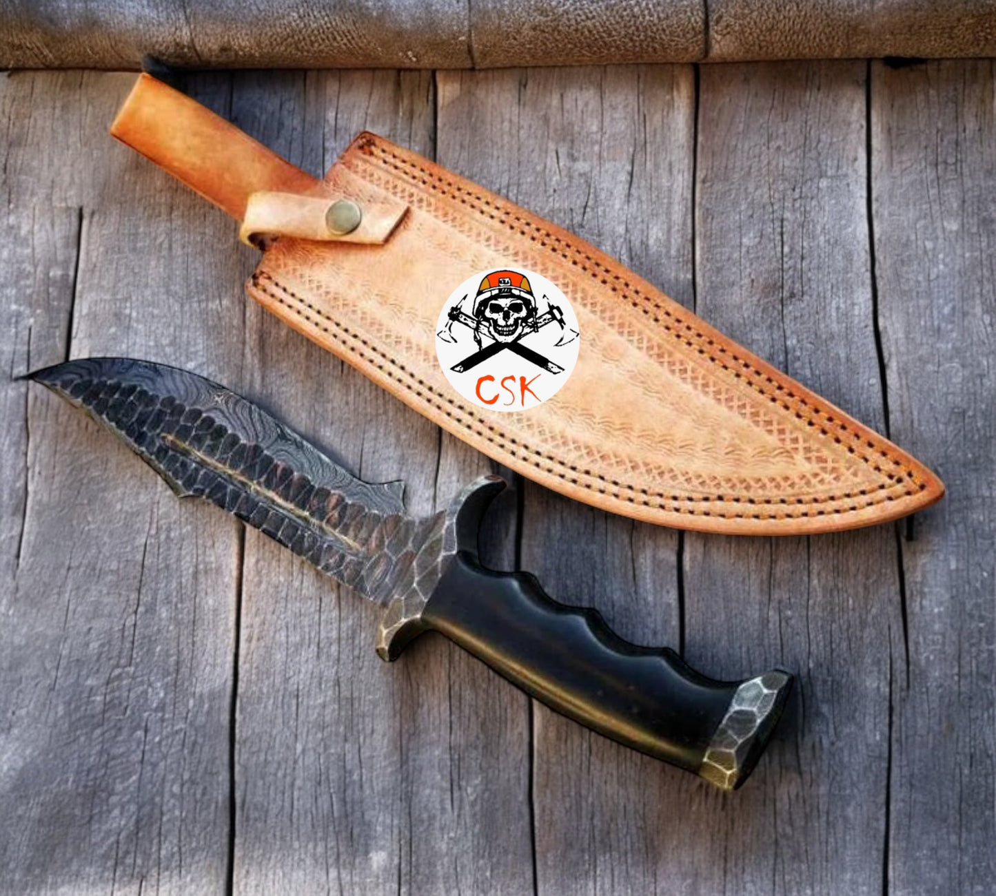 Handforged Tactical Knife with Micarta Handle