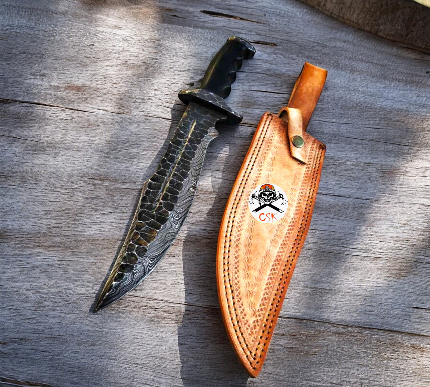 Handforged Tactical Knife with Micarta Handle