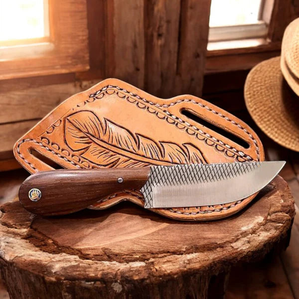 8.25" Rasp Steel Blade Western Frontier Custom Handmade Cowboy Knife