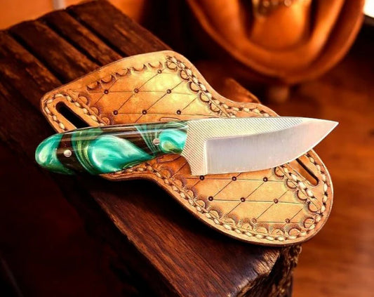 Ranch Cowboy Knife - Handmade D2 Steel Blade & Epoxy Handle