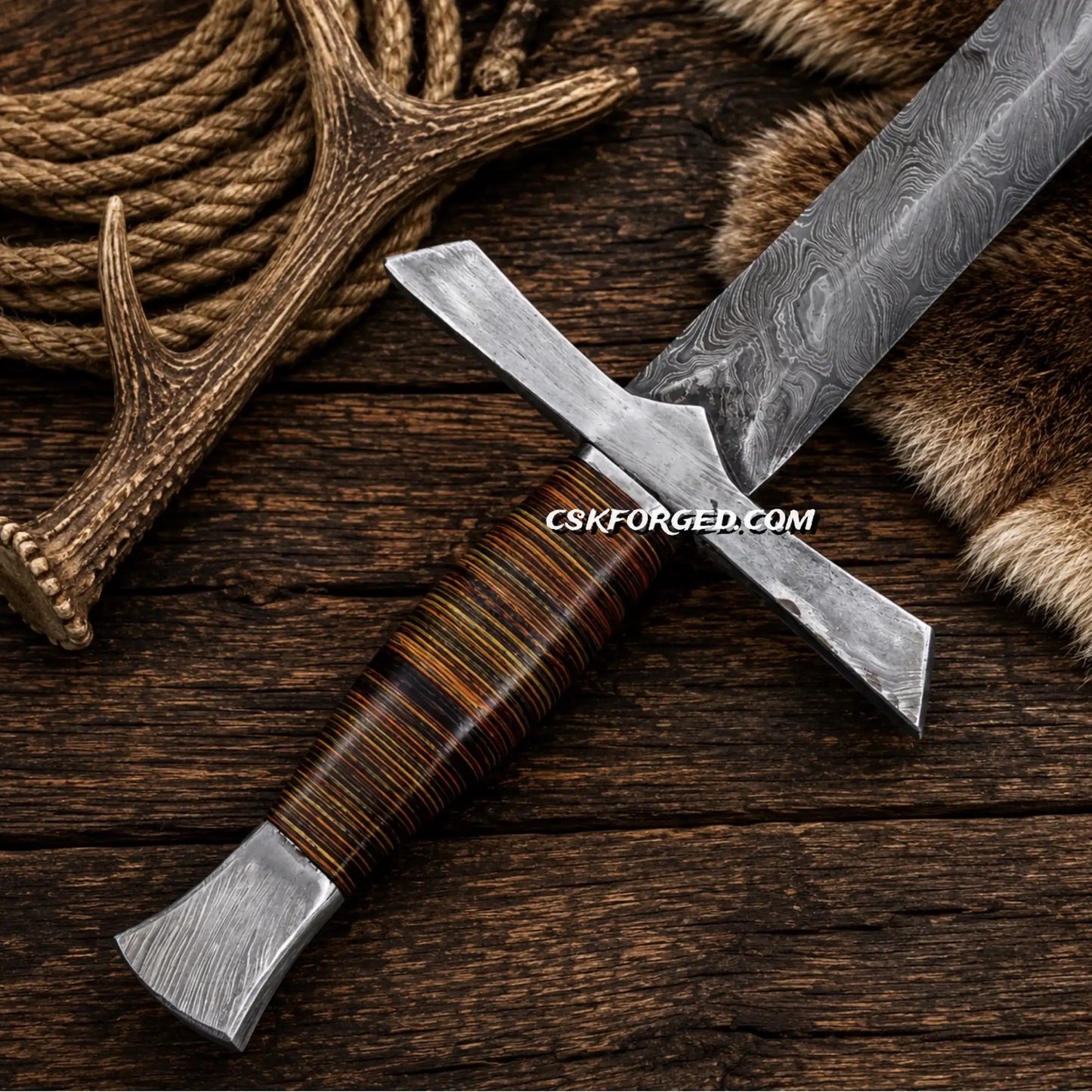 Historical Bastard Sword inspired by medieval hand-and-a-half designs.
