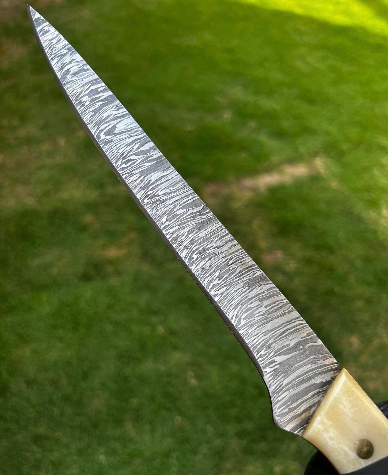 Handmade Damascus steel fillet knife