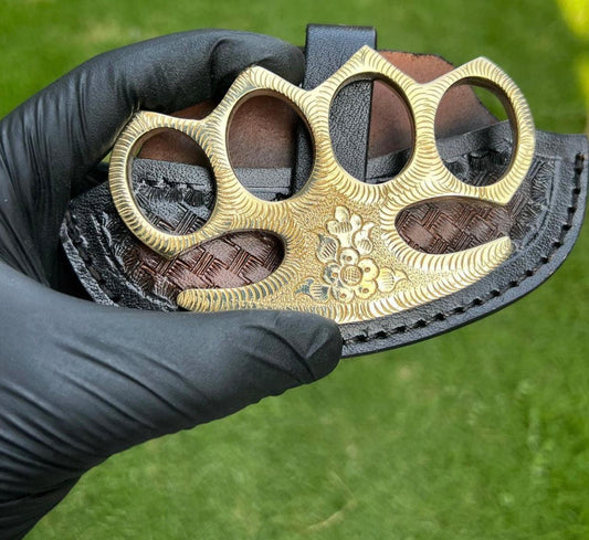 Handmade Engraved Brass knuckle - Image #1