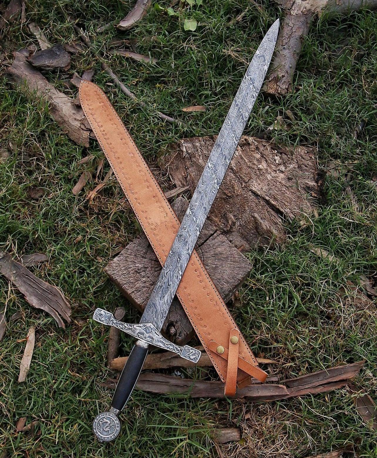Forged Folded Damascus Steel Sword/Holy Sword - Image #5