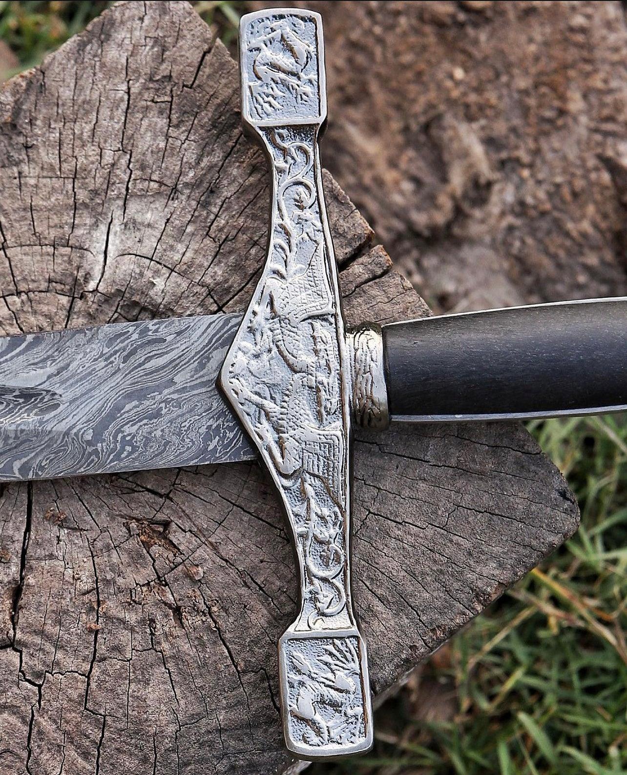 Forged Folded Damascus Steel Sword/Holy Sword - Image #6