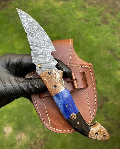 Damascus Blade EDC Folding Pocket Knife